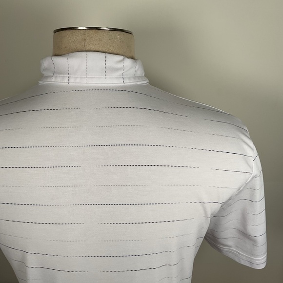 TravisMathew Pima Blend Striped Performance Polo Shirt - Men’s Large - Picture 6 of 14